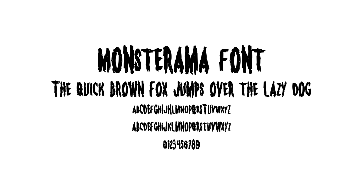 Monsterama Font font preview