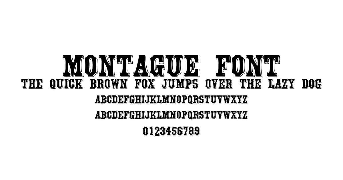 Montague Font font preview