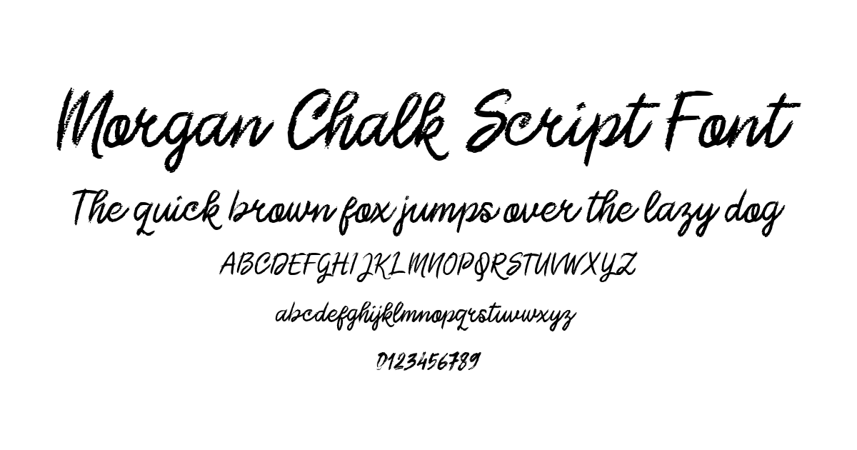 Morgan Chalk Script Font font preview