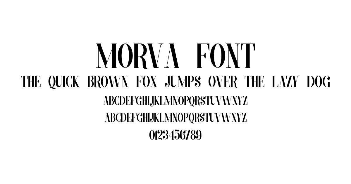Morva Font font preview