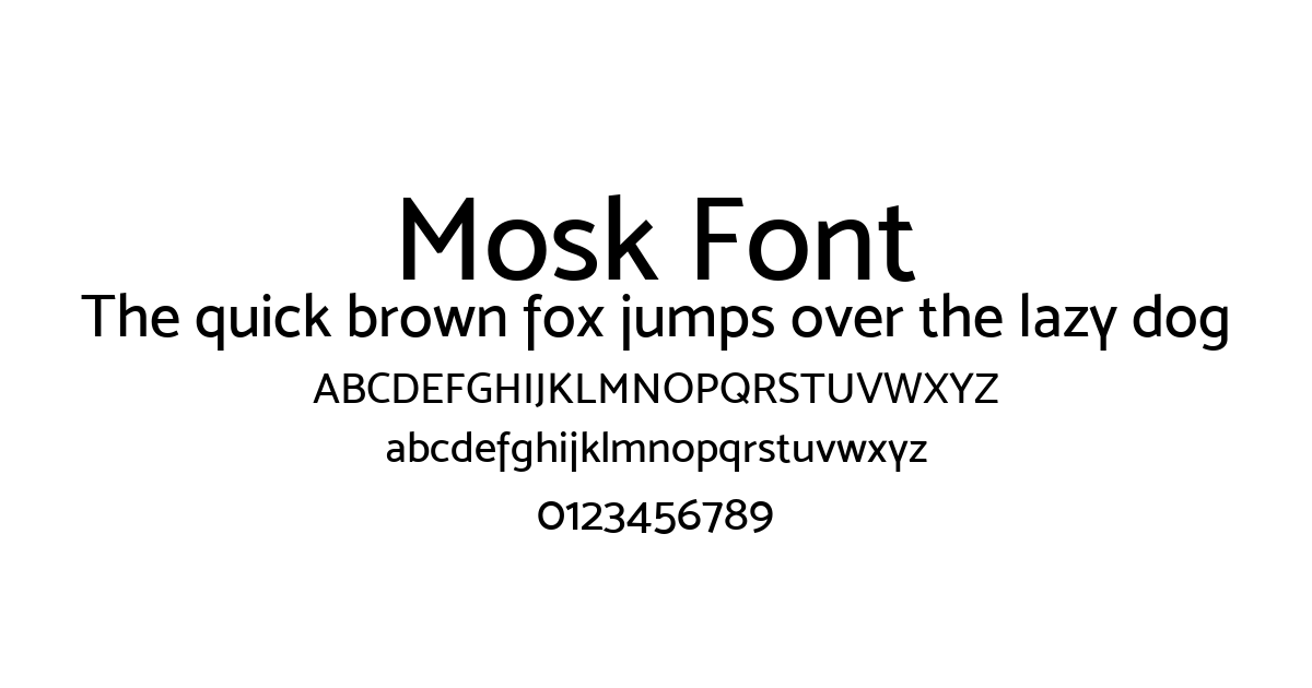 Mosk Font font preview