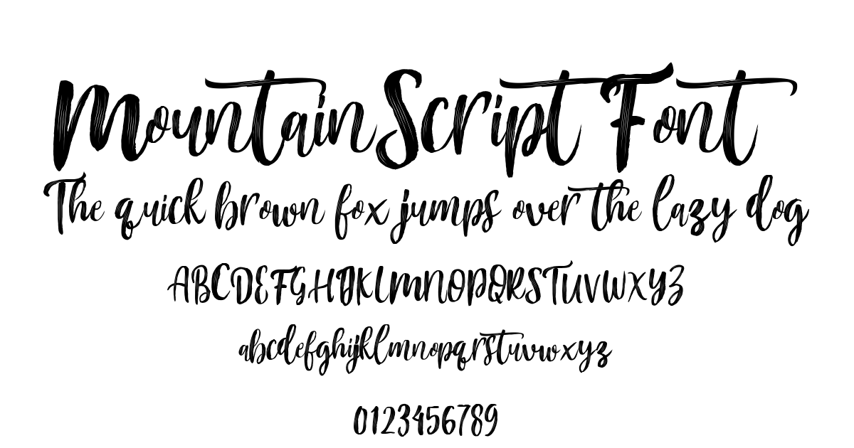 MountainScript Font font preview