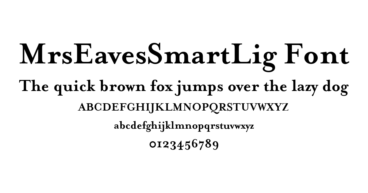 MrsEavesSmartLig Font preview