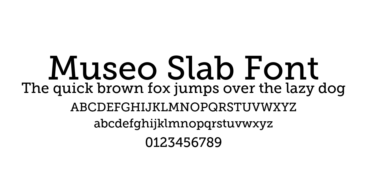Museo Slab Font preview