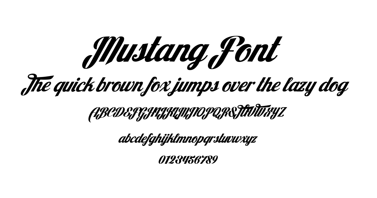 Mustang Font font preview