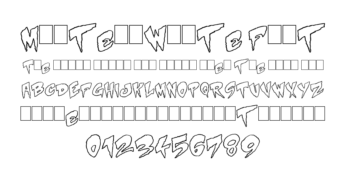 MysteryWhite Font font preview