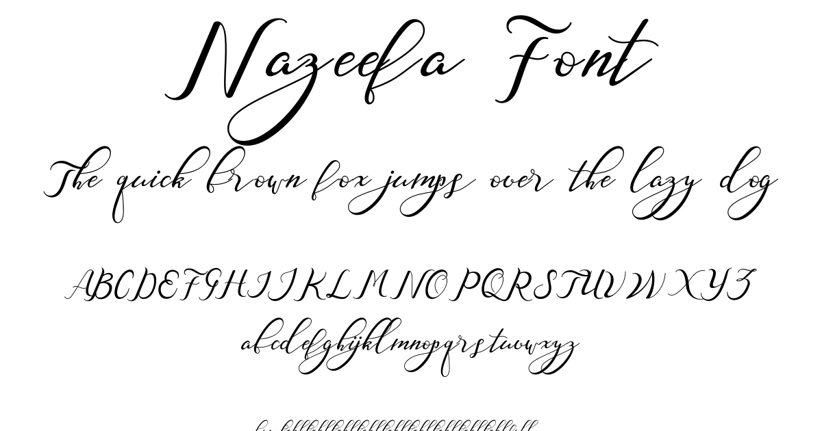 Nazeefa Font preview