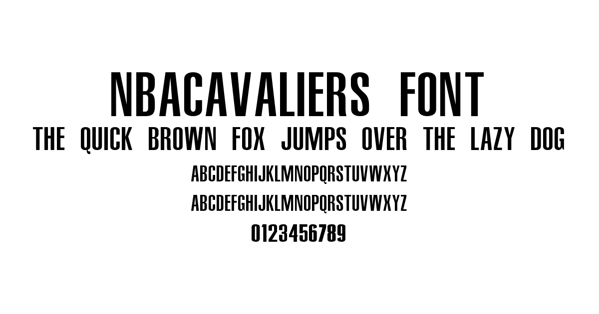 NBACavaliers Font preview