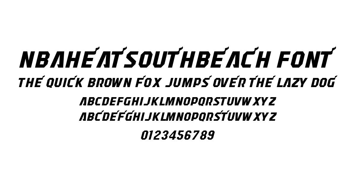 NBAHeatSouthBeach Font preview