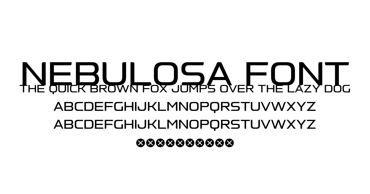 Nebulosa Font font preview