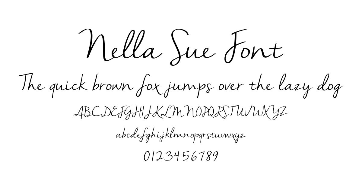 Nella Sue Font font preview