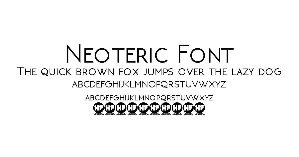 Neoteric Font font preview