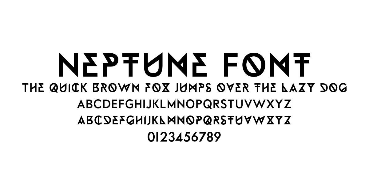 Neptune Font preview