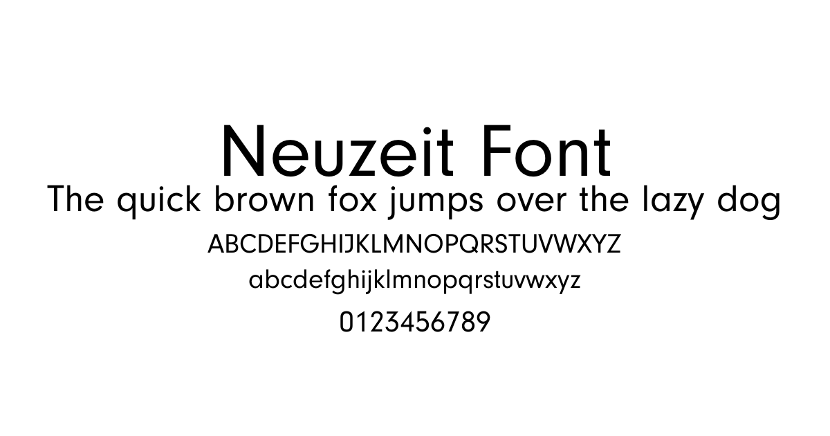 Neuzeit Font font preview