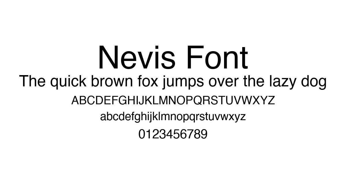 Nevis Font font preview