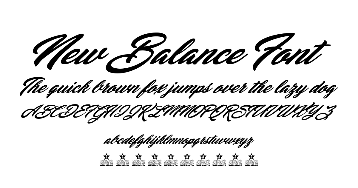 New Balance Font font preview