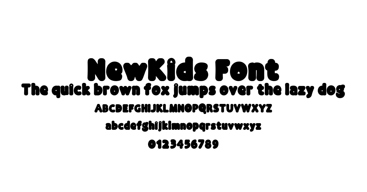 NewKids Font font preview