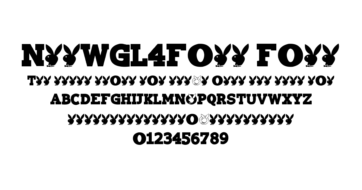 NewWGL4Font Font font preview