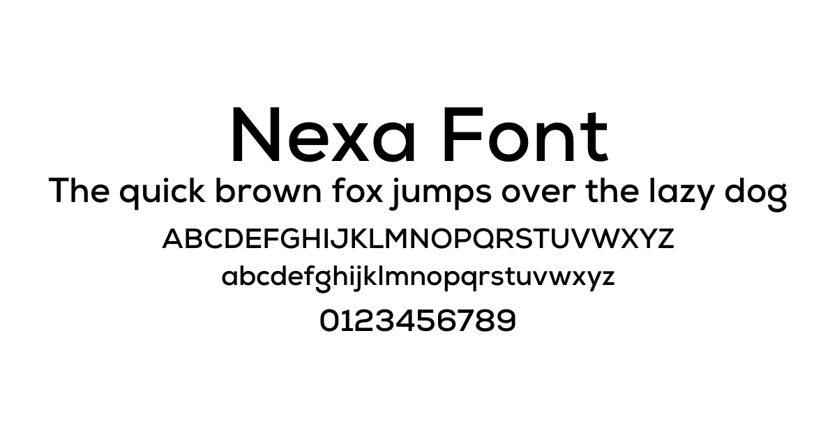 Nexa Font font preview