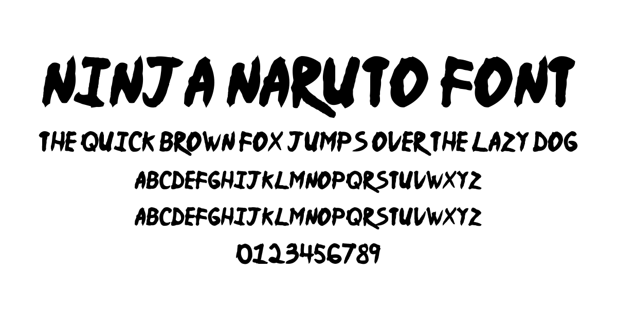 Ninja Naruto Font font preview