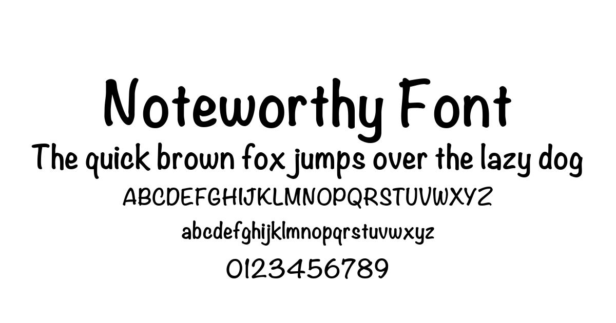 Noteworthy Font preview