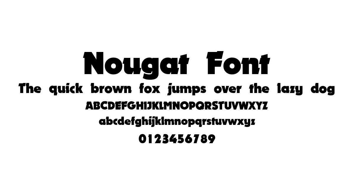 Nougat Font font preview