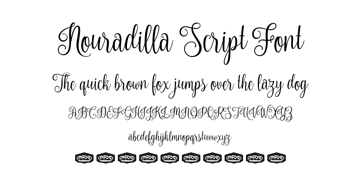 Nouradilla Script Font preview