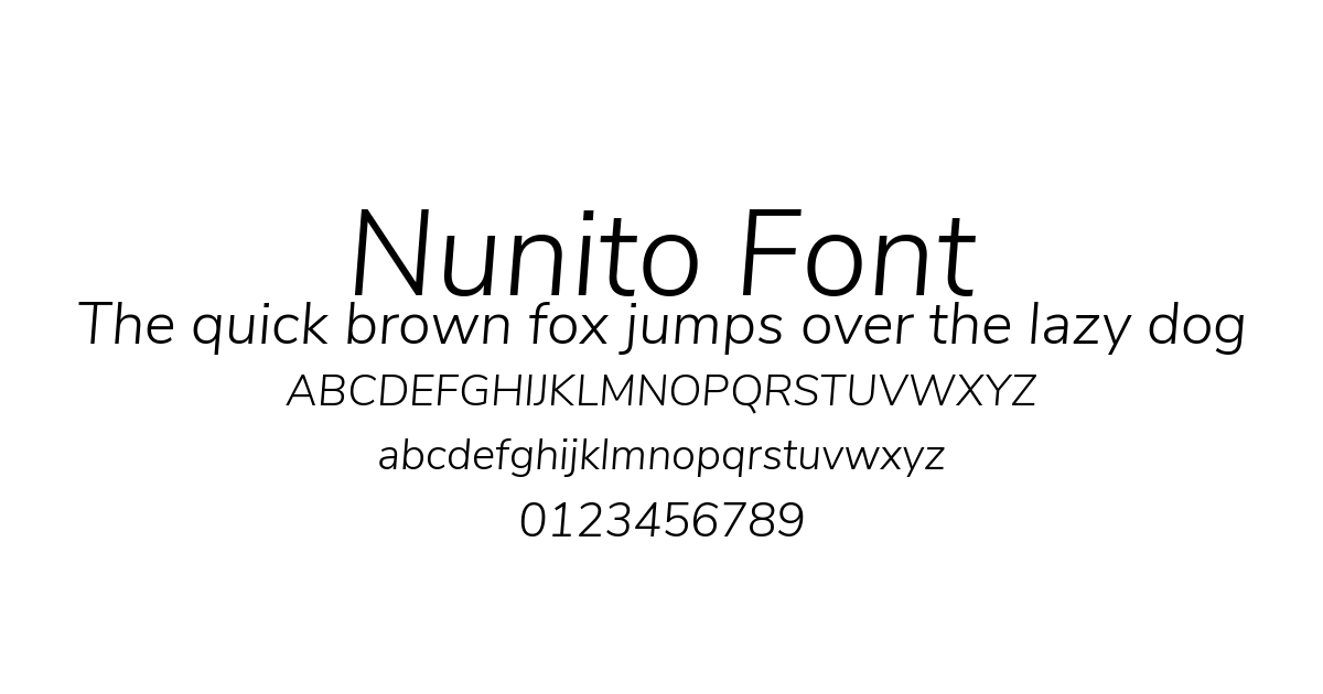 Nunito Font font preview