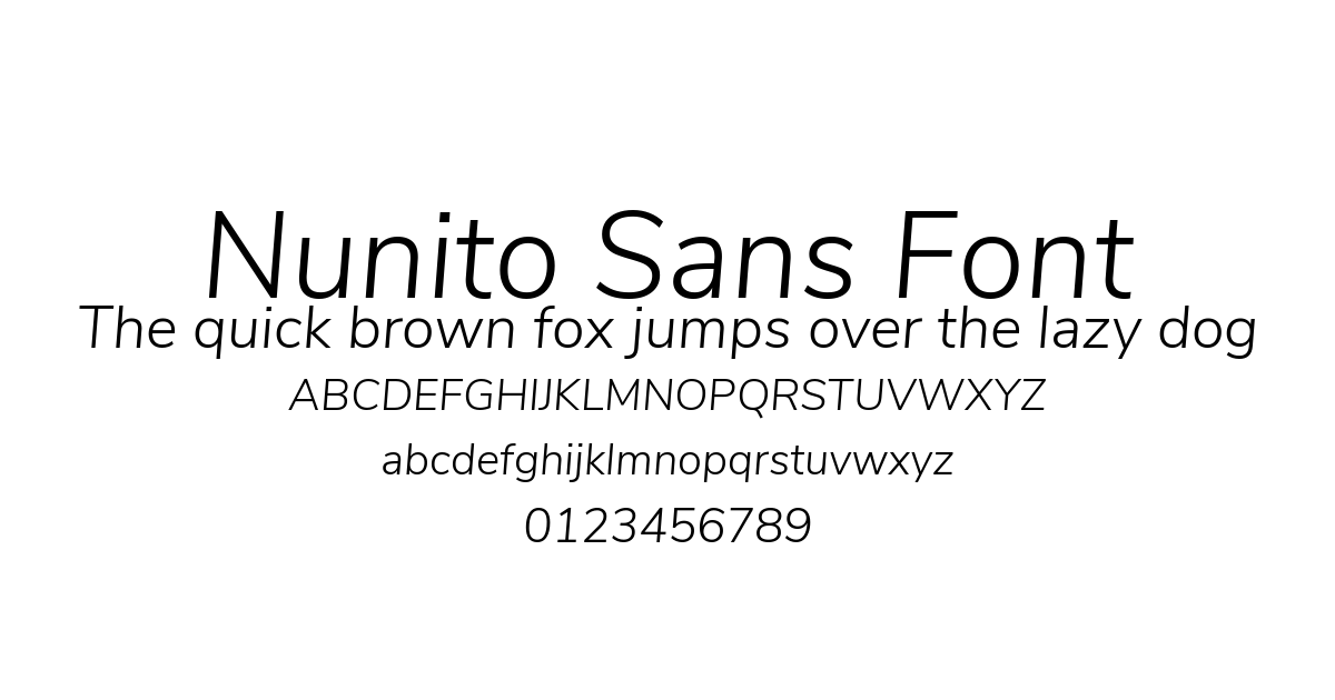 Nunito Sans Font font preview