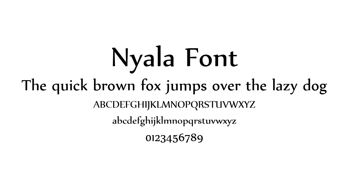 Nyala Font font preview