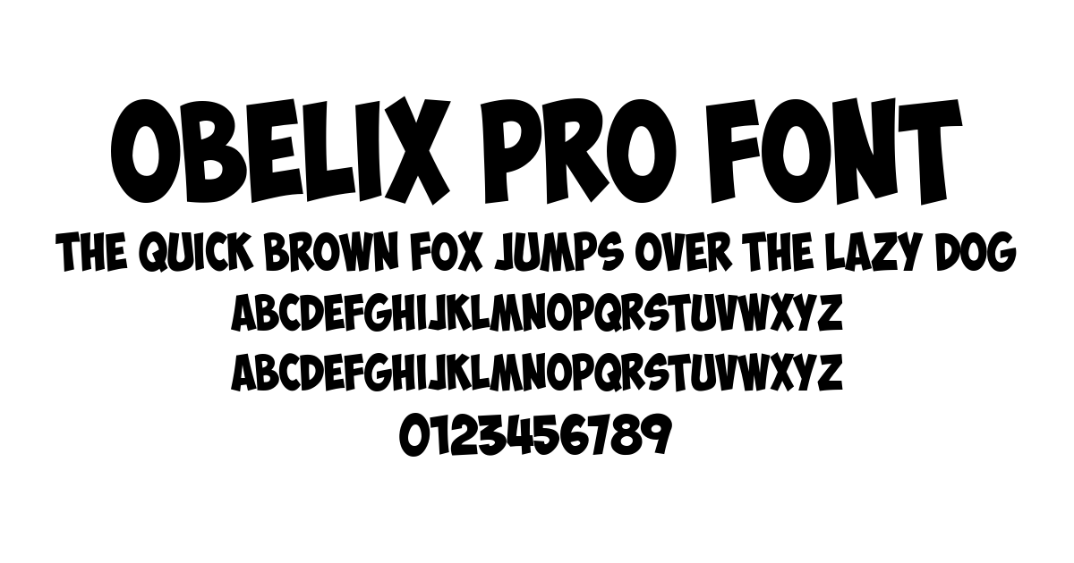 Obelix Pro Font preview