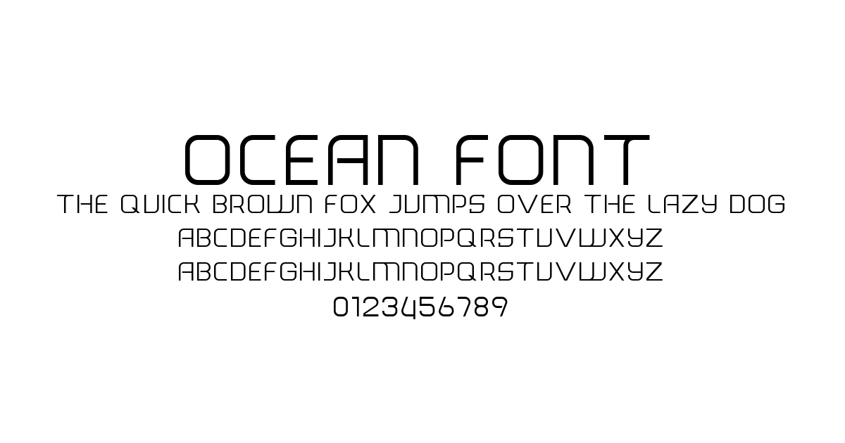 Ocean Font font preview