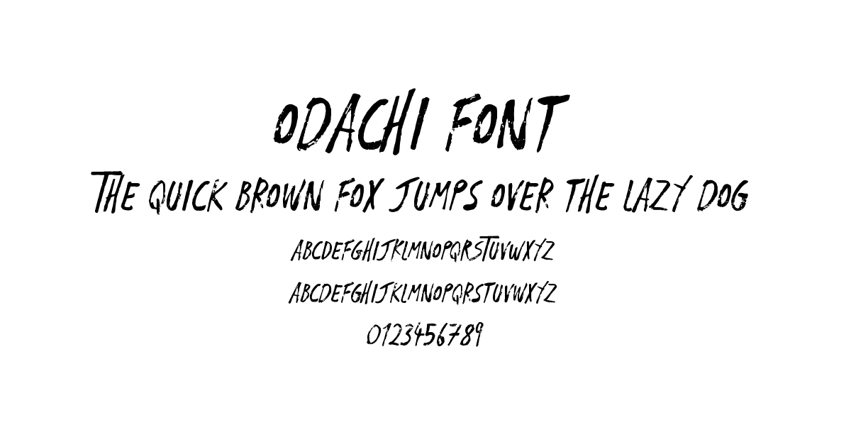 Odachi Font preview