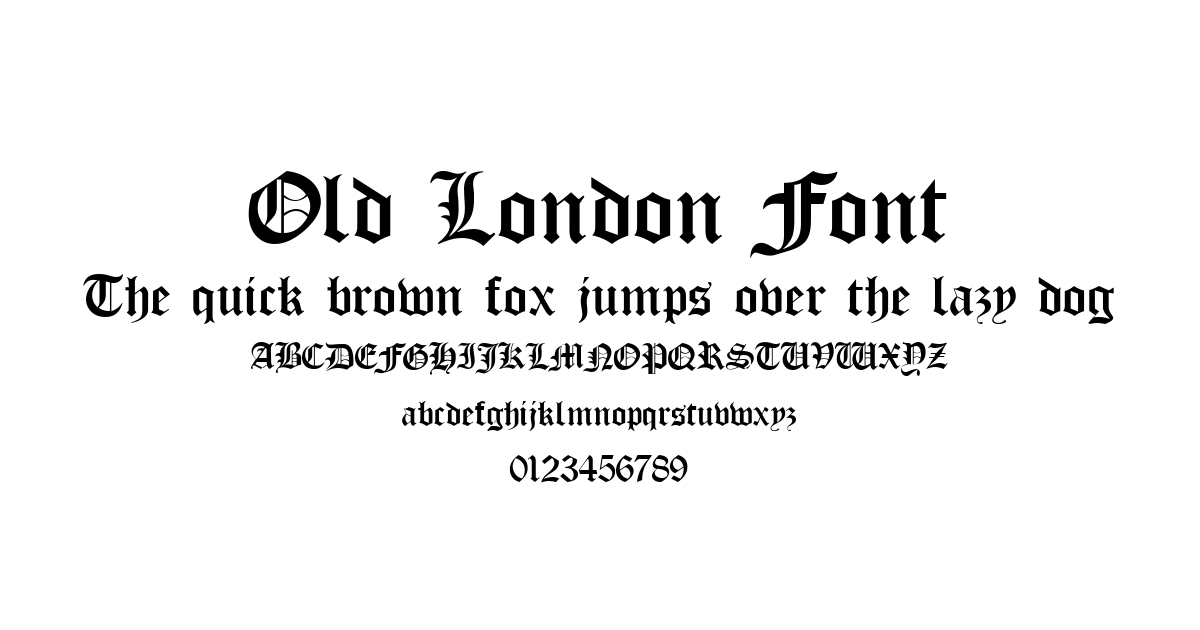 Old London Font preview