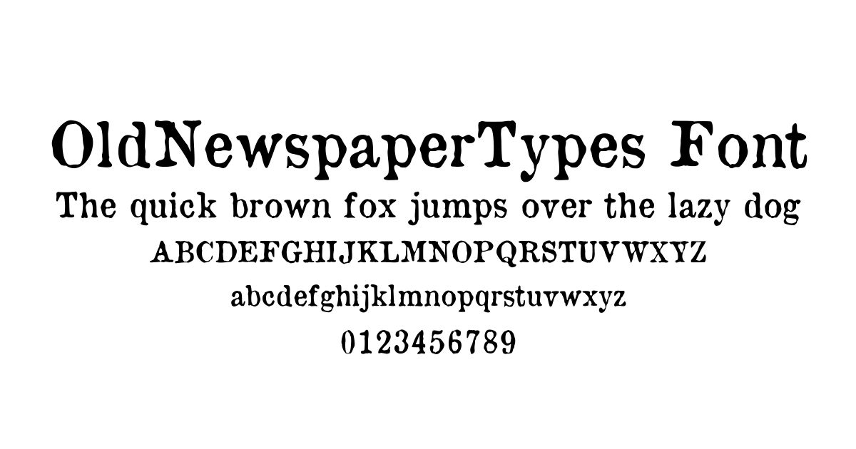 OldNewspaperTypes Font font preview