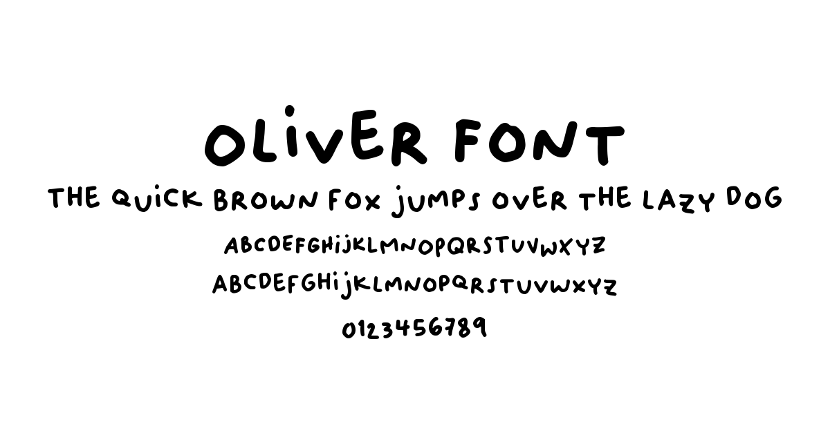 Oliver Font preview