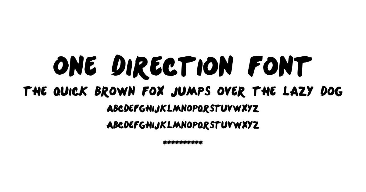 One Direction Font font preview