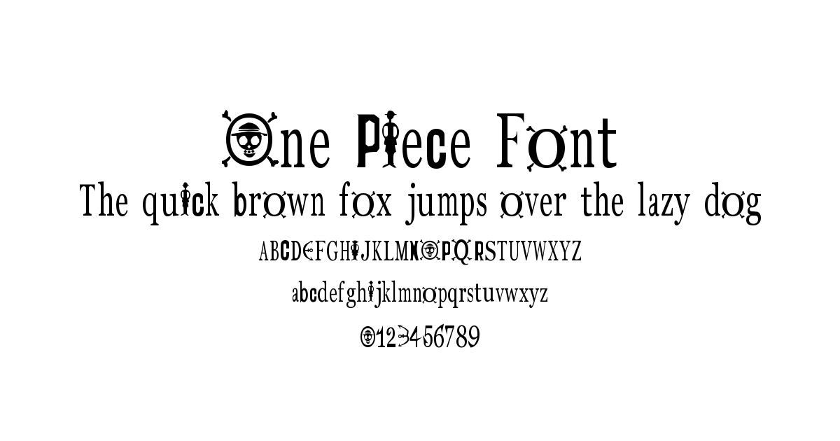 One Piece Font font preview