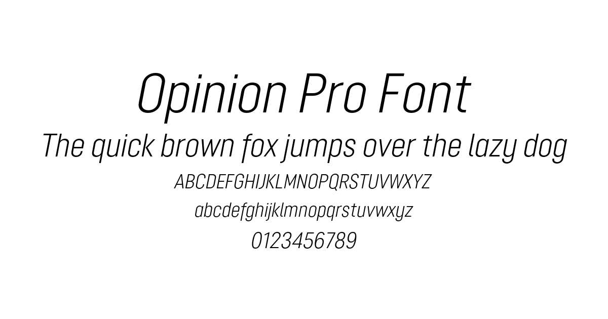 Opinion Pro Font font preview