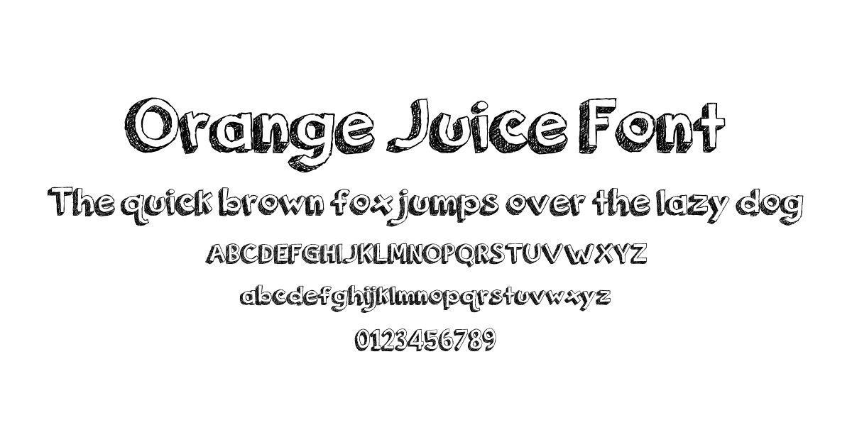 Orange Juice Font font preview