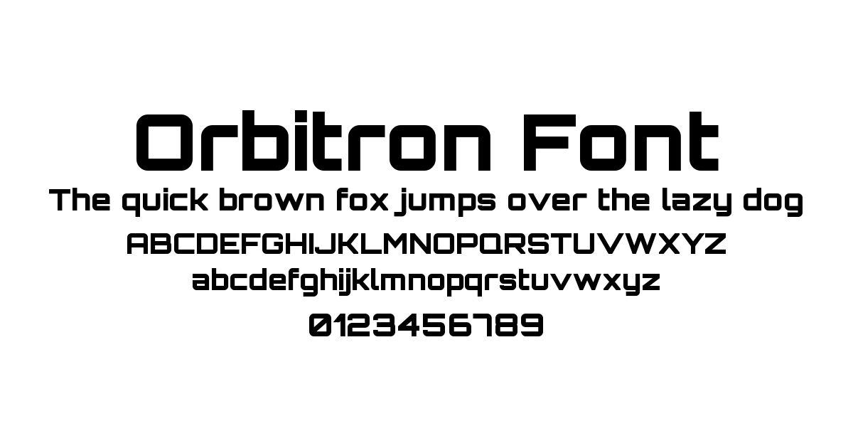 Orbitron Font font preview