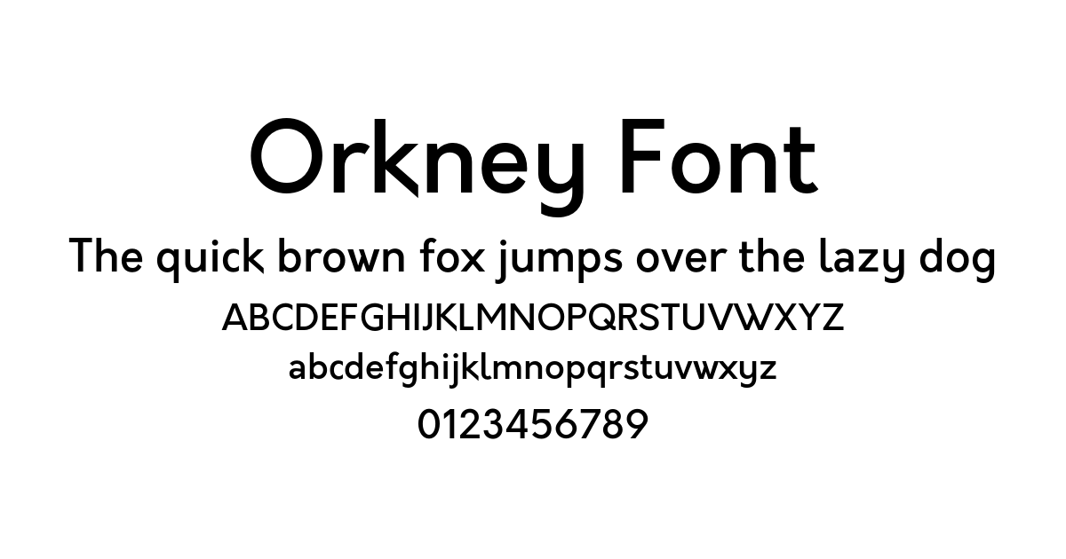 Orkney Font font preview