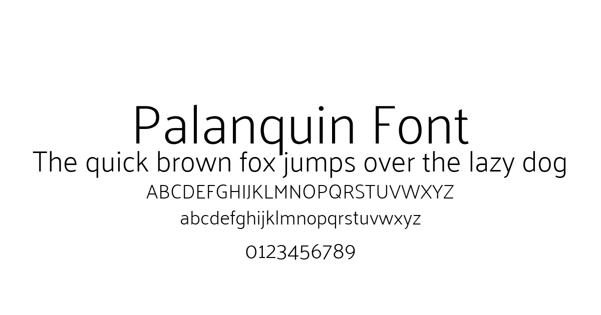 Palanquin Font preview