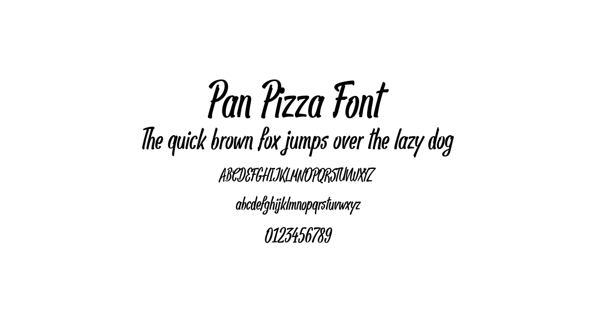 Pan Pizza Font font preview