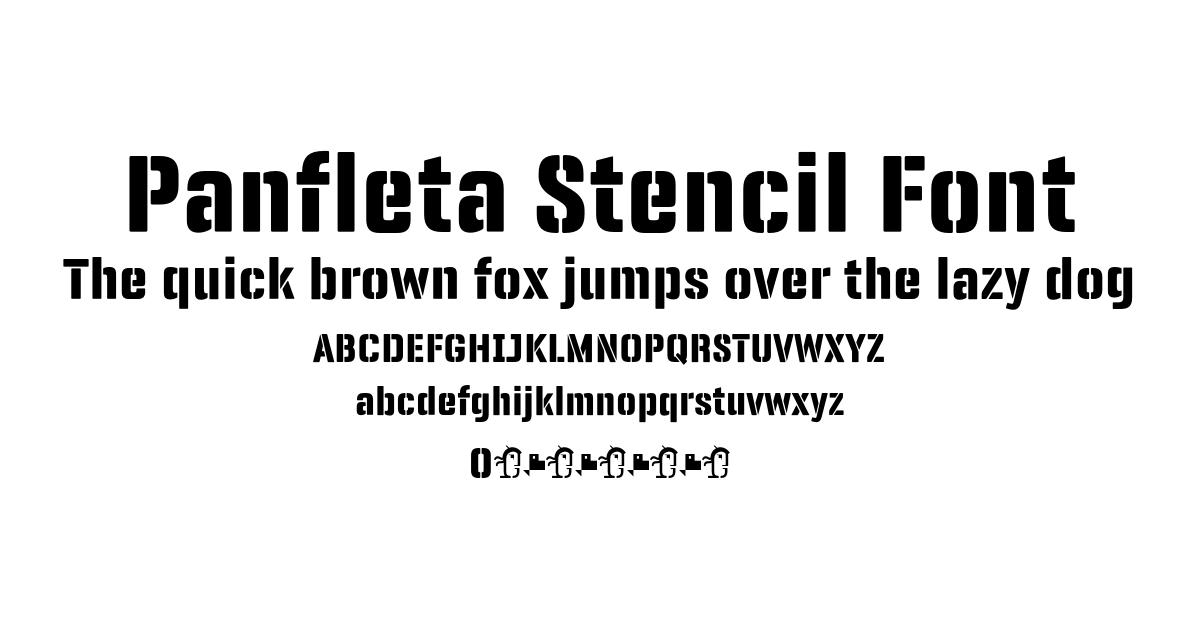 Panfleta Stencil Font font preview