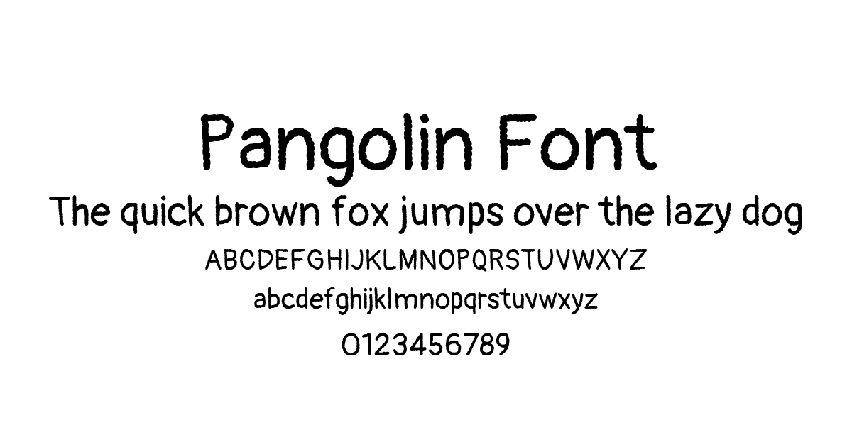 Pangolin Font preview