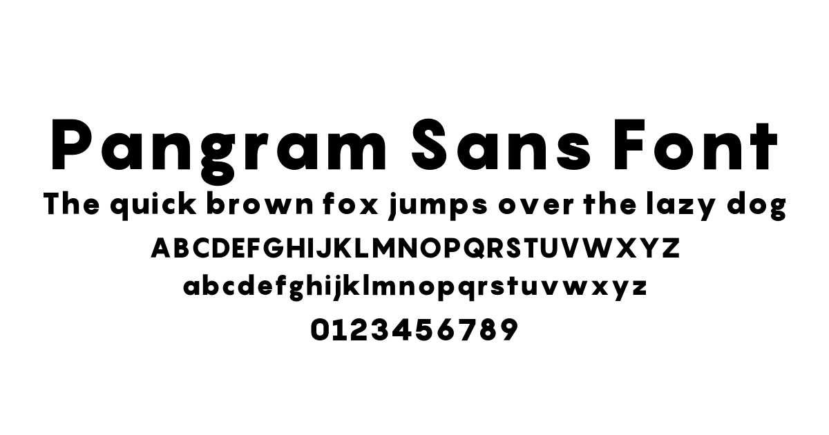 Pangram Sans Font preview