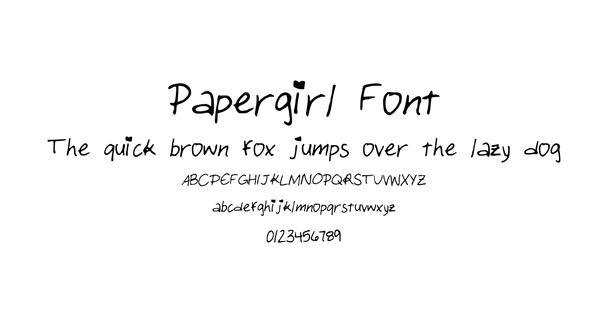 Papergirl Font font preview