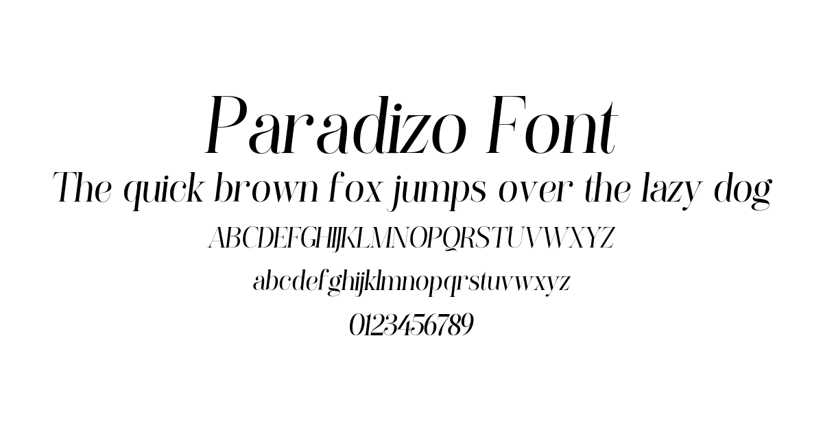 Paradizo Font font preview