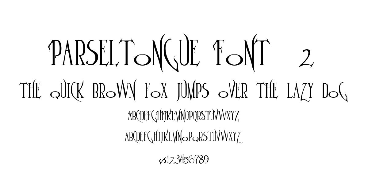 Parseltongue Font  2 preview
